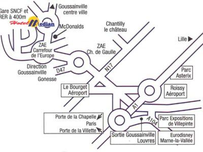 Median Roissy Cdg Aeroport Hotell Goussainville  Exteriör bild